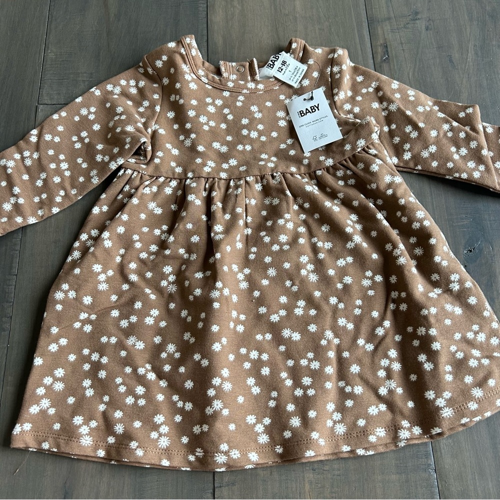 NWT cotton on baby tina fleece dress coco jumbo/lola floral - Picture 1 of 2